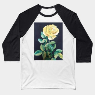 Yellow Rose watercolour painting Baseball T-Shirt